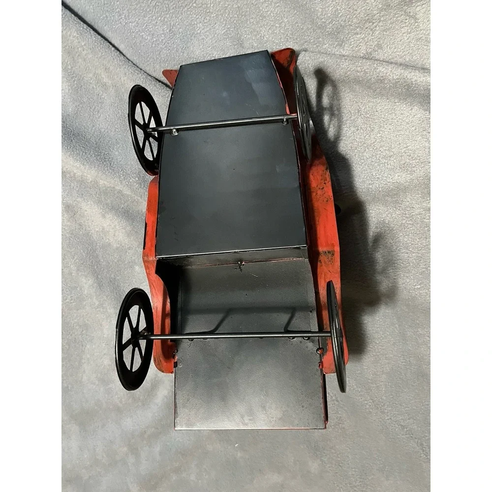 Rustic Metal Antique Old Timey Red Truck Decor 14